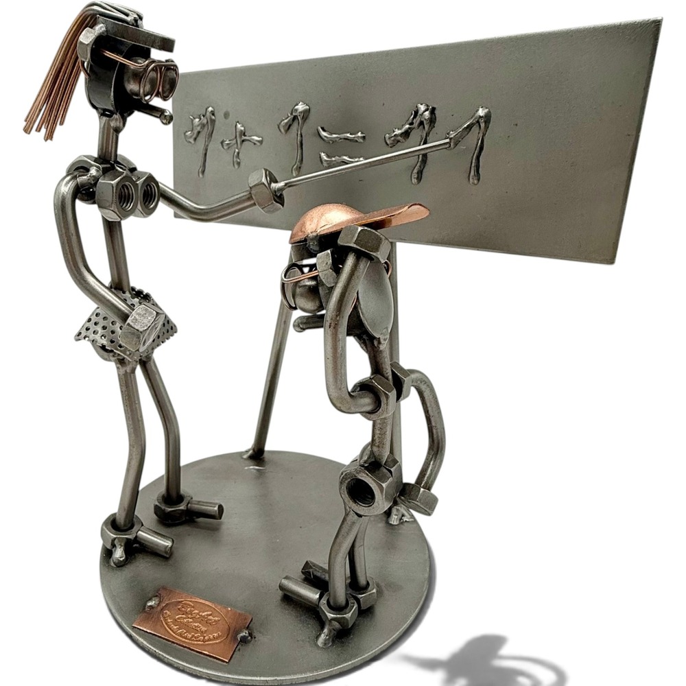 Whimsical Metal Art Sculpture Classroom Math Teacher Student BogArt Collection